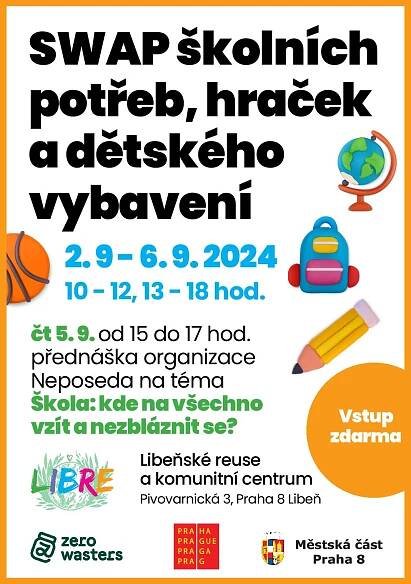 SWAP školních potřeb, hraček a dětského vybavení