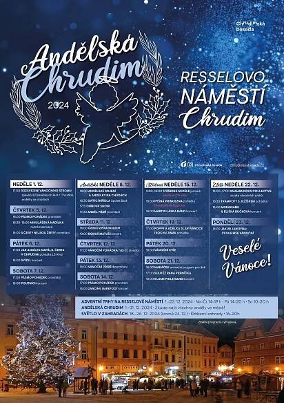 Pódium během adventních trhů ožije promítáním, hudbou, scénkami i soutěží - novinychrudim