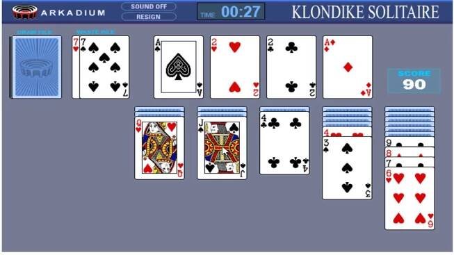 Klondike Solitér hra. Solitér hry návody