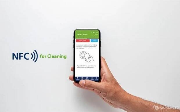 Aplikace NFC for cleaning, zdroj: inspecto.online