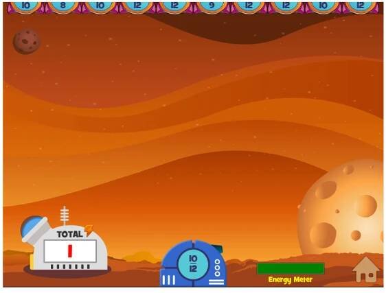 screenshot showing colorful cartoon graphics found on many math playground games