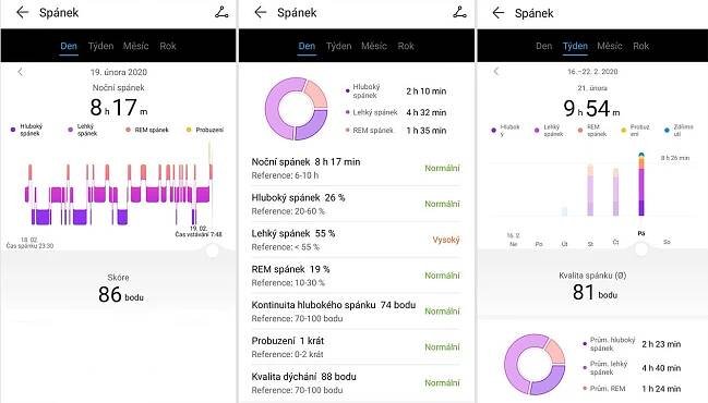 spánek; lehký spánek; hluboký spánek; REM; chytré hodinky; wearables; nositelná elektronika; fitness náramek;
