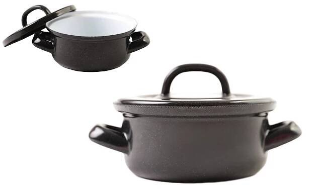 BERYL Olymp kastrol s poklicí 18 cm černý