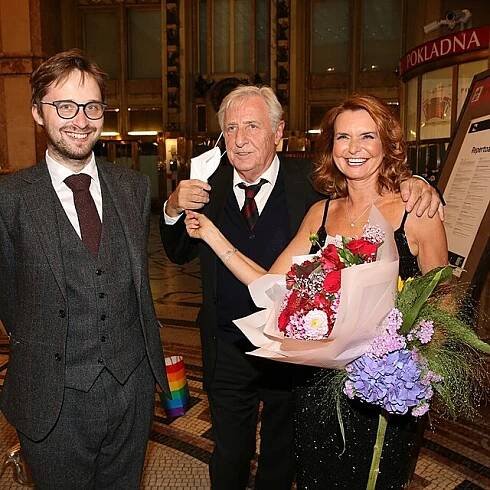 Josef Heřmánek s maminkou Hanou Heřmánkovou a otcem Karlem Heřmánkem