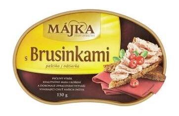 Májka Paštika s brusinkami 150g
