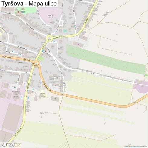 Tyršova - mapy | Kurzy.cz
