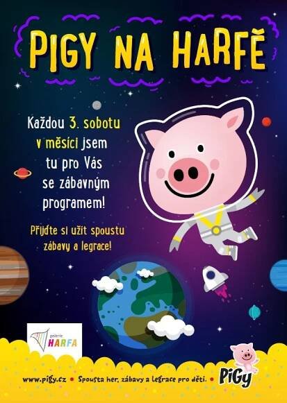 Pigy na Harfě · Pigy.cz · pohádkové rádio · hry · omalovánky · zábava pro děti