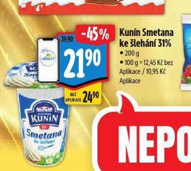 KUNÍN SMETANA KE ŠLEHÁNÍ