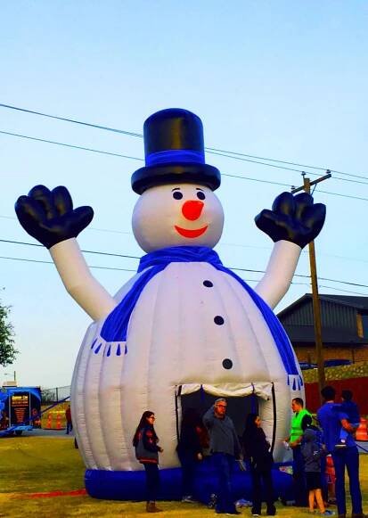 Snow Man Dance Dome Inflatable | SkyPiratesInflatables.com Fort Worth TX.
