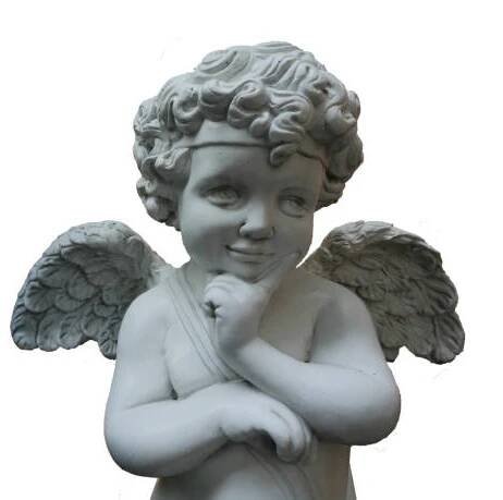The cupid on the white background The isolation cupid statue on the white color background love statue stock pictures, royalty-free photos & images