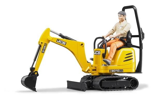 Mikrobagr JCB 8010 CTS s figurkou - Bruder 62002