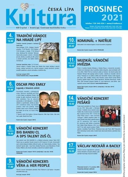 Program na prosinec 2021, autor: Kultura Česká Lípa p. o.