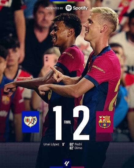 Rayo Vallecano 1:2 FC Barcelona