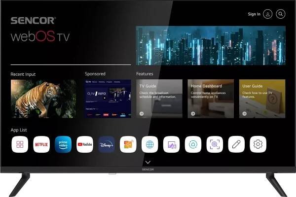 LED SMART webOS televize SENCOR SLE 32S830MB 32" TV HD Ready