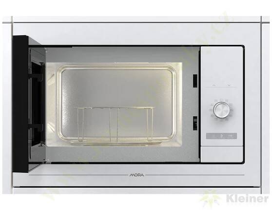 MORA VMT 445 W PREMIUM - trouba mikrovlnná vestavná 25 l, bílé sklo 
