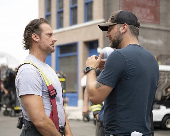Callum Blue, Keith Tripler - Záchranáři L. A. - Hotshots - Z natáčení