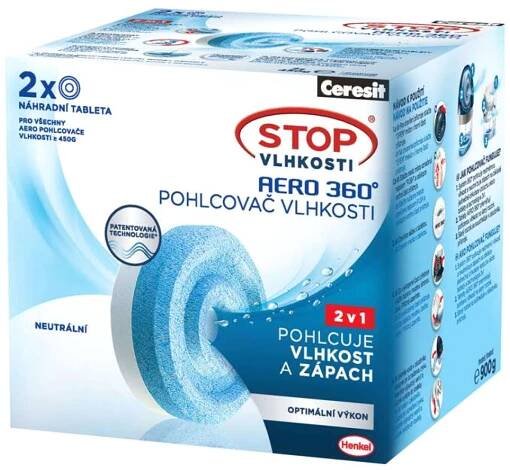 Pohlcovač vlhkosti Aero 360° Ceresit - náhradní tablety v akci levně | Kupi.cz