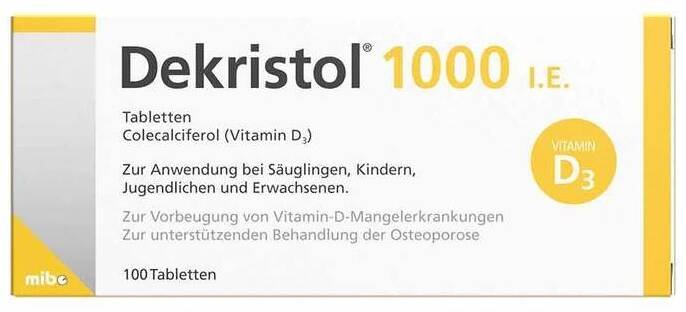 DEKRISTOL 1 000 IU tablety, 100 ks
