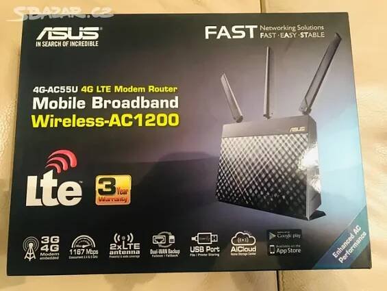 Asus Modemový LTE router třídy Wireless-AC1200