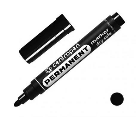 Černý silný lihový fix Centropen 8510 kulatý hrot