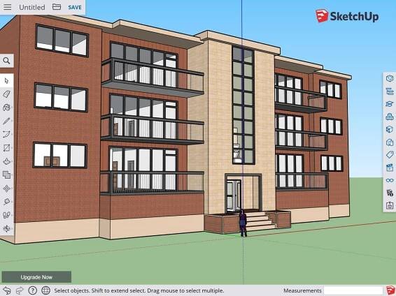Screenshot of SketchUp program interface