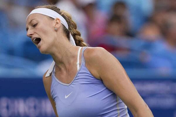 Česká tenistka Petra Kvitová na turnaji v Cincinnati.