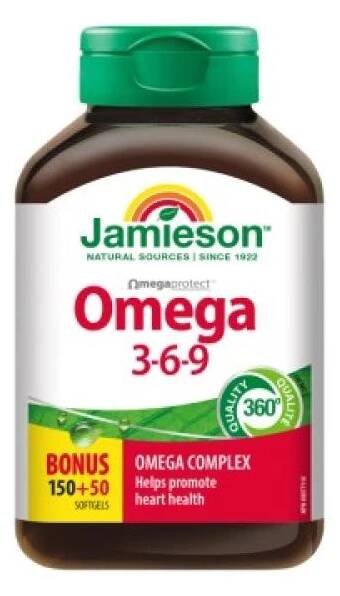 JAMIESON Omega 3-6-9 1200 mg 200 kapslí