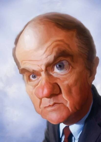 Karl Malden Caricature stock illustration