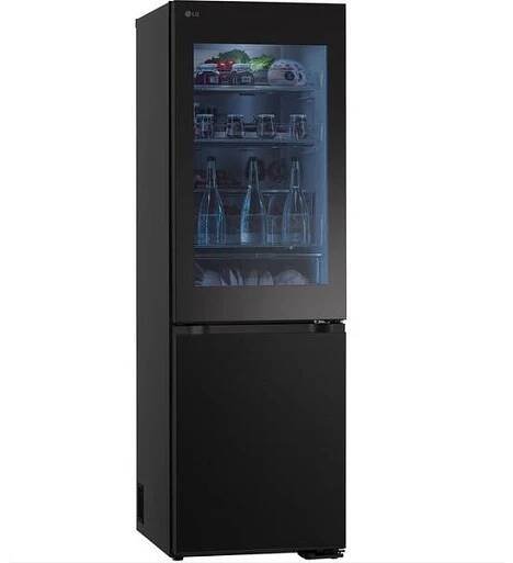 Chladnička s mrazničkou LG GBG5160CEV černá barva
