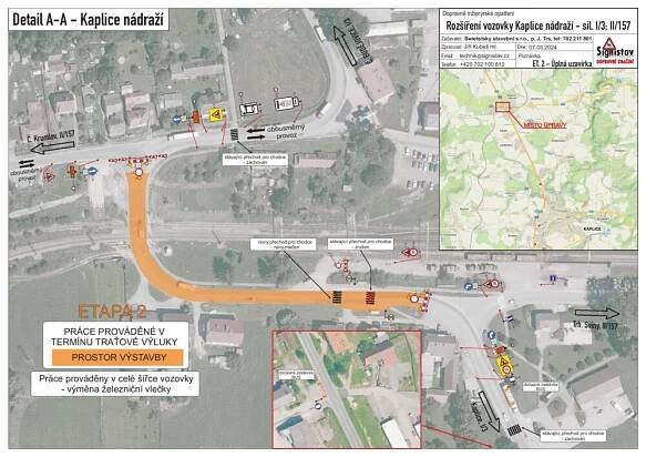 Uzavírky v Kaplici nádraží - Ředitelství silnic a dálnic s. p. pro Jihočeský kraj