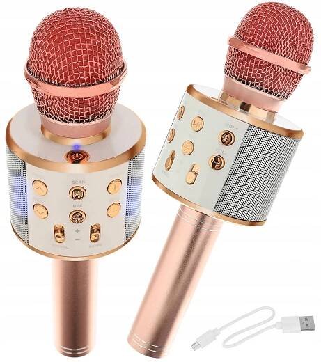 WSTER WS-858 Karaoke bluetooth mikrofon růžová - 5902802913173 - darekvakci.cz