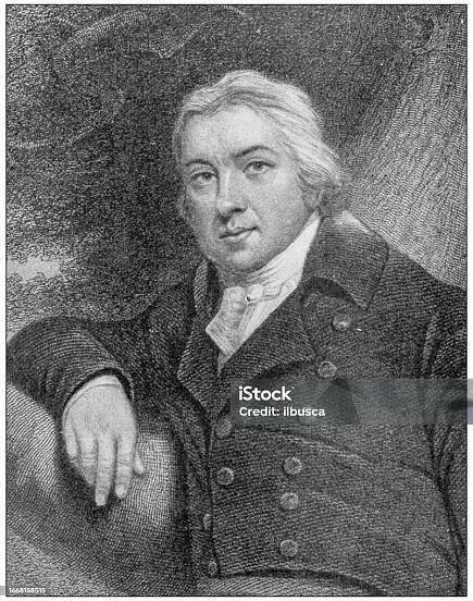 Starožitný obrázek z britského časopisu: Edward Jenner - Bez autorských poplatků Archivní stock ilustrace