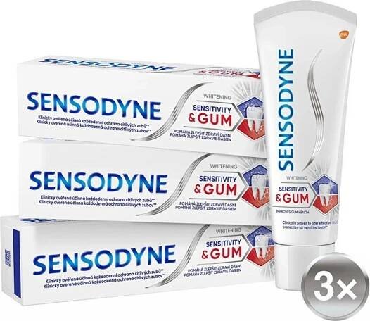 Sensodyne Sensitivity & Gum Whitening Trio 3 x 75 ml od 287 Kč - Heureka.cz