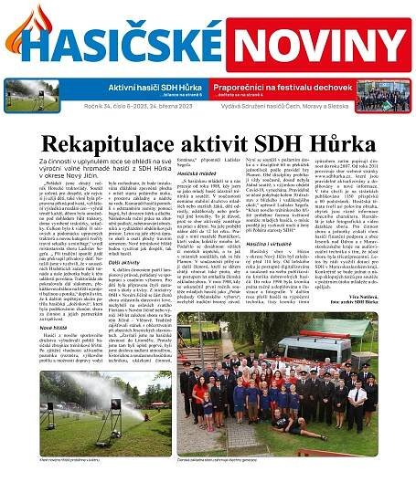 Článek o činnosti našeho sboru v Hasičských novinách 6/2023 | Hasiči Hůrka
