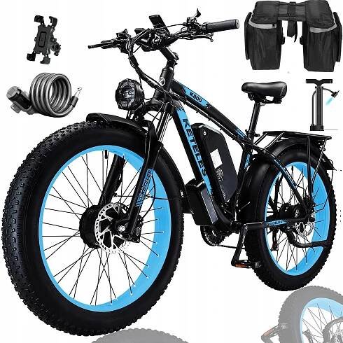 KETELES K800 2000W 23AH 55M/H 100KM Dvojitý motor olejové brzdy 26"