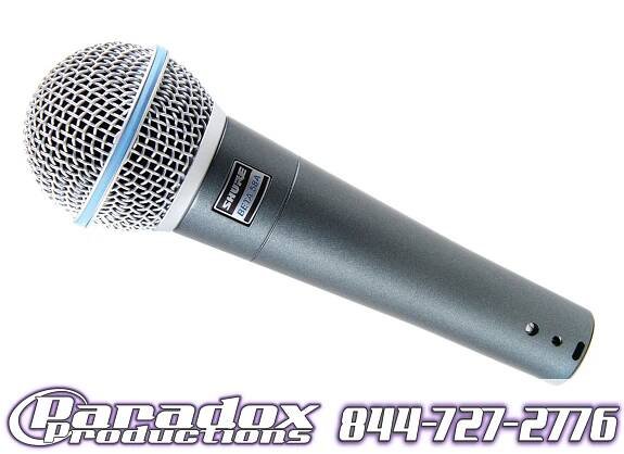 A microphone on a white background.