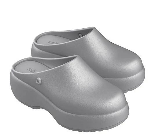 Melissa Free Clog Platform AD Šedé dámské šedé žabky – shopMelissa.pl 