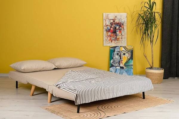 Sedačka futon Fillie (Krémová)