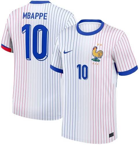 France Nike Away Stadium Shirt 2024 with Mbappe 10 printing