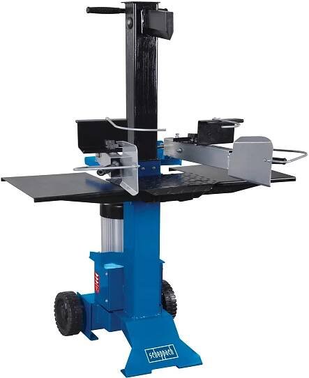 Scheppach Holzspalter HL730, stehender 7-Tonnen-Spalter mit Transporträdern.