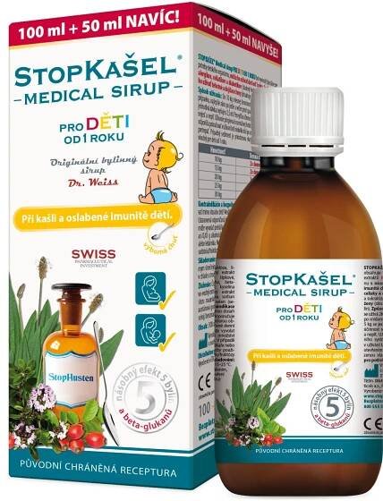 Dr. Weiss STOPKAŠEL Medical sirup pro děti od 1 roku 100+50 ml