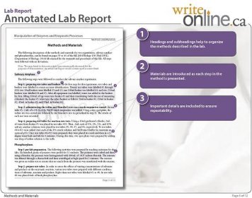 Write Online: Lab Report Writing Guide - Parts of a Lab Report Regarding Lab Report Template Middle School