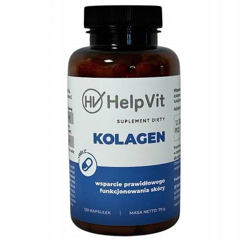 HelpVit Kolagen Naticol s kyselinou hyaluronovou + vitamín C 120 Kapslí Pokožka Klouby