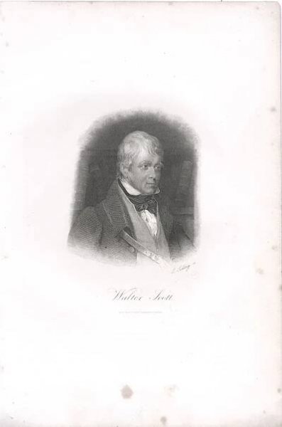 Walter Scott, oceloryt, 1860 - Antikvariát Bretschneider