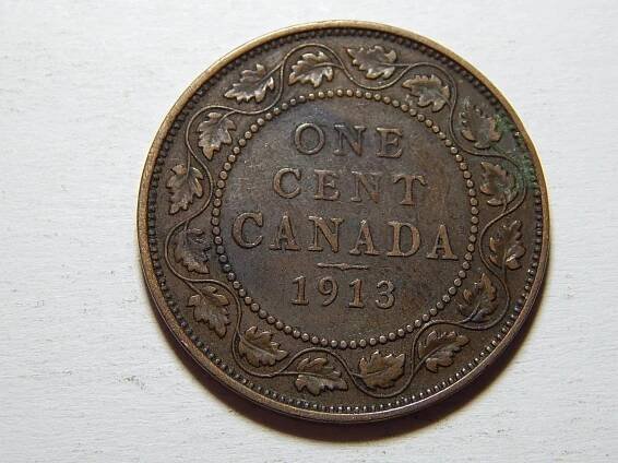 Kanada 1 Cent 1913 VF-XF č35029 - Numismatika