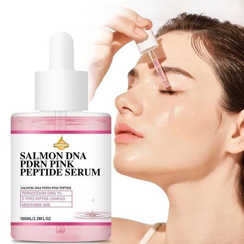 SALMON DNA * Pink Peptide Serum, 3.38FL.OZ, 1% * Sodium DNA Peptide Complex, Collagen & Niacinamide Enriched, Moisturizing & Lifting, Alcohol-Fr