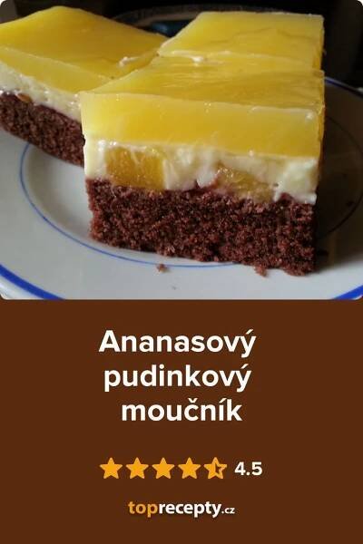 Ananasový pudinkový moučník