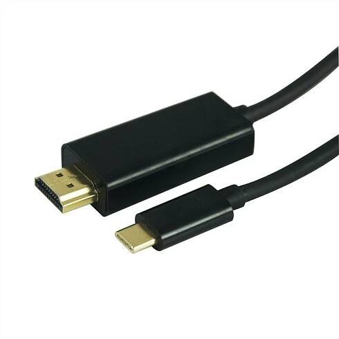Kabel GoGEN HDMI 1,4 / USB typ C 3.1, 1,5m, pozlacený (USBCHDMI150MM01)...