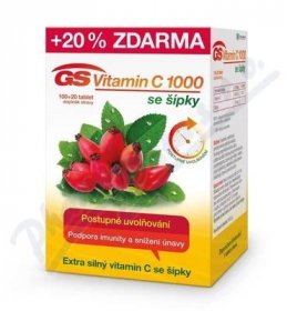 GS Vitamin C1000+šípky tbl.100+20 ČR/SK