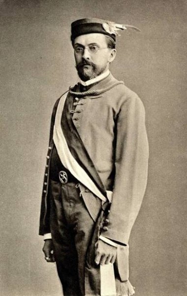 Tomáš Černý v roce 1882 jako starosta Sokola Pražského, zdroj: Dr. Miroslav Tyrš 1832–1932, knihovna ČOS